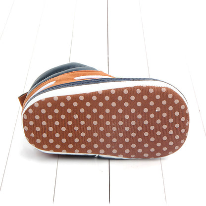 Lacing solid color casual walking shoes