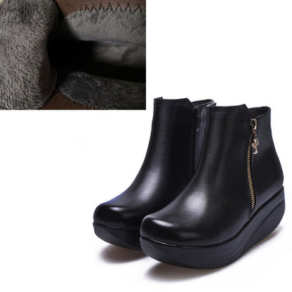 Plus size women's shoes short tube women's boots