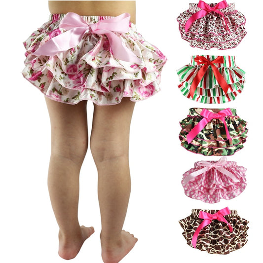 Children's satin lace shorts
