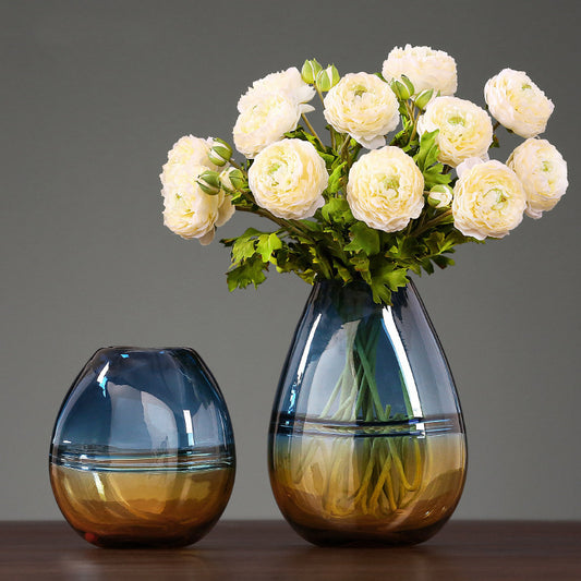 Gradient Light Luxury Glass Modern Minimalist Vase