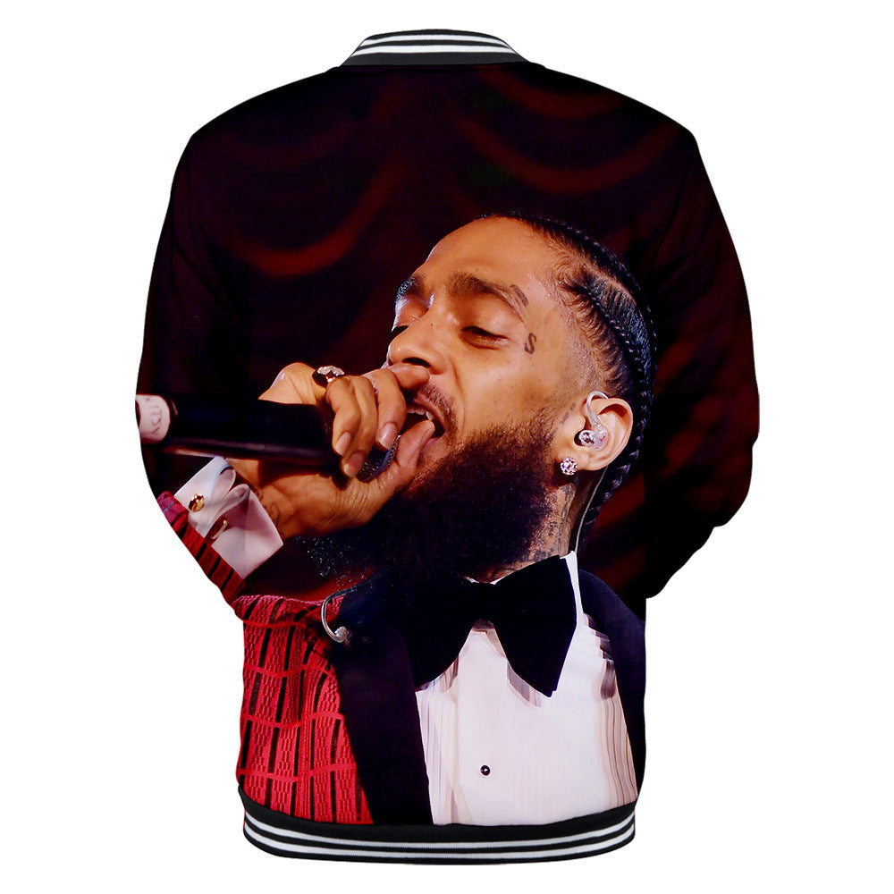 Trendy nipsey hussle casual 3D baseball uniform