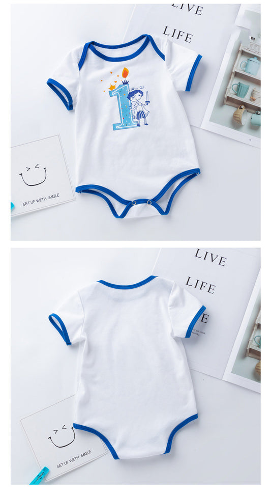 Summer new men's and women's baby triangle romper