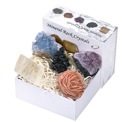 Natural crystal ore mineral gift box