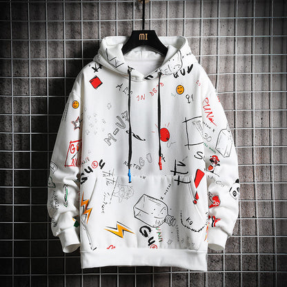 Fashion Printed Plus Size Sweater Coat Men's
