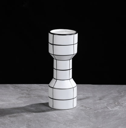 Simple Nordic Minimalism Black And White Striped Ceramic Vase