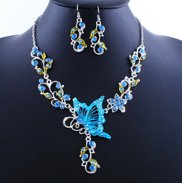 Dielian Flower Necklace Jewelry Set - FLIPSTYLEZLLC