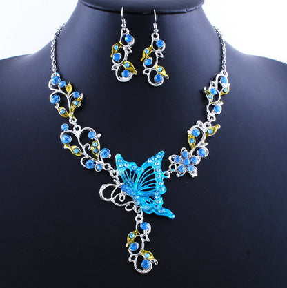Dielian Flower Necklace Jewelry Set - FLIPSTYLEZLLC