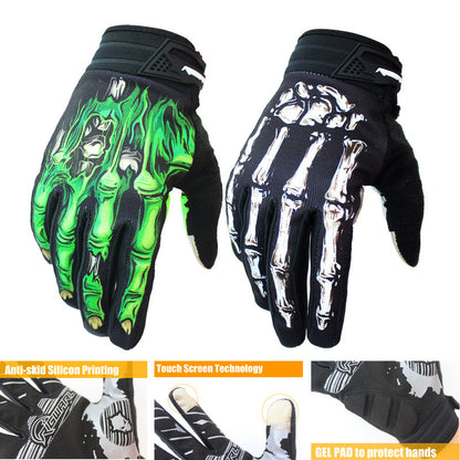 Full finger touch screen non-slip gloves