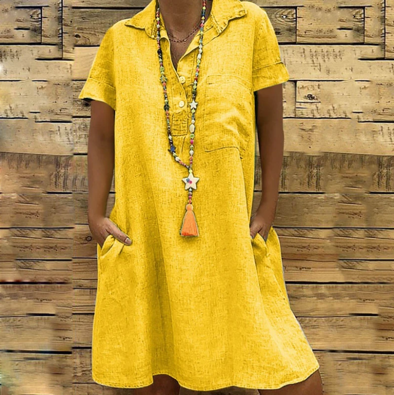 Plus size short sleeve dress