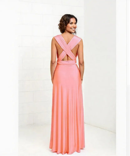 Red Hot Multiway Bandage Maxi | Sexy Backless Club & Party Long Dress | Summer Boho Convertible Infinity Dress