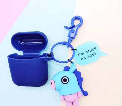 Compatible with Apple, Bulletproof Boys Keychain AirPods Cover