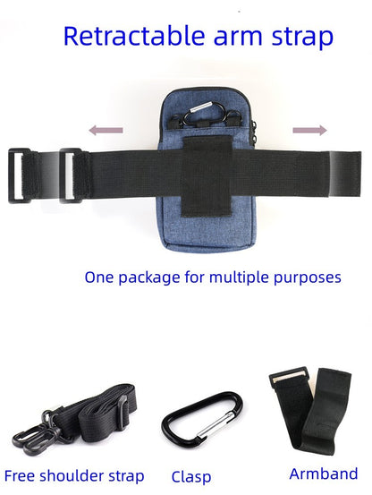 New Mobile Phone Waist Bag Men's Multi-functional Belt 65-inch Vertical Mobile Phone Bag Pannier Bag Shoulder Crossbody Arm Bag Men's And Women's Waist Bag Scooter Bag Waterproof