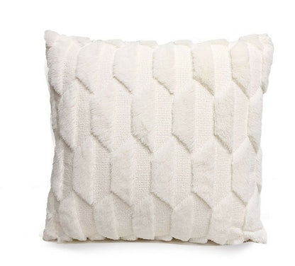 Plush Solid Color Sofa Pillowcase Living Room Cushion