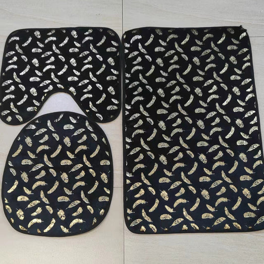 Marbled Hot Stamping Carpet Floor Mat Toilet Mat