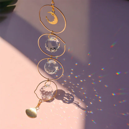 Garden Crystal Pendant Moon Star Sun Catcher New Product