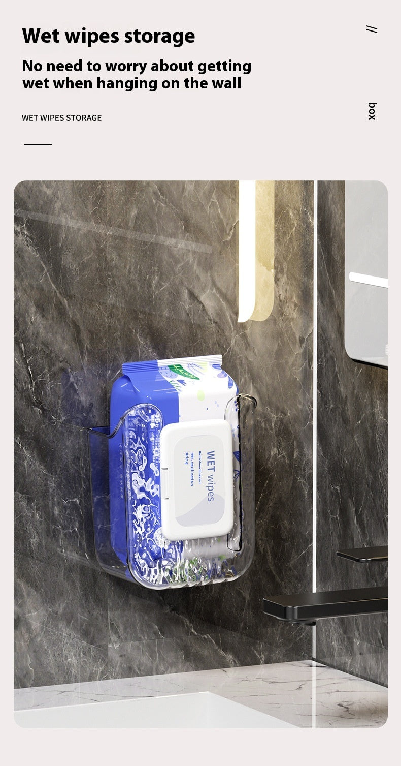 Punch-free Light Luxury Wall-mounted Wipes Storage Box