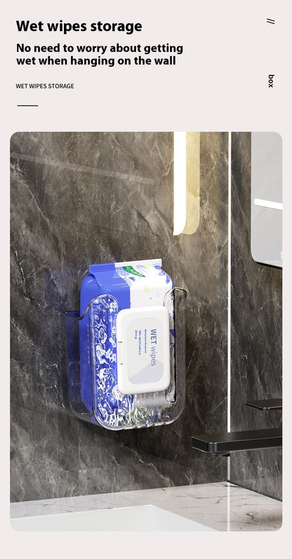 Punch-free Light Luxury Wall-mounted Wipes Storage Box