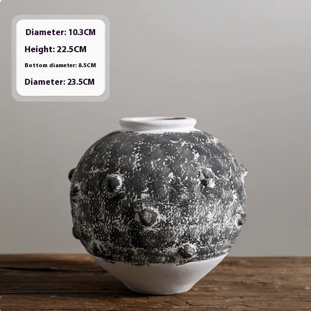 Vintage Ceramic Vase, Mid-ancient And Lonely Style Creative Distressed Ornaments