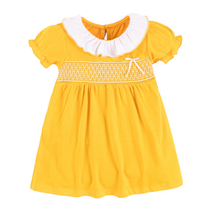 Children's skirt princess dress with puff sleeves