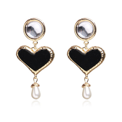 Female Assembly Jewelry Exaggerated Big Earrings Fashion Personality Retro Rhinestone