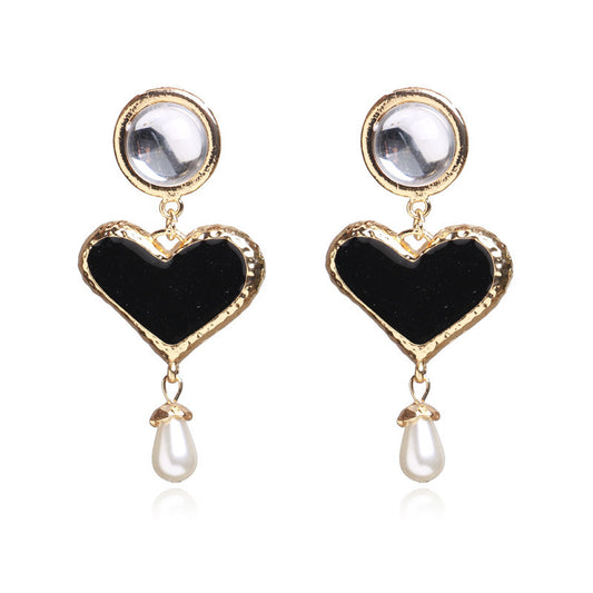 Female Assembly Jewelry Exaggerated Big Earrings Fashion Personality Retro Rhinestone