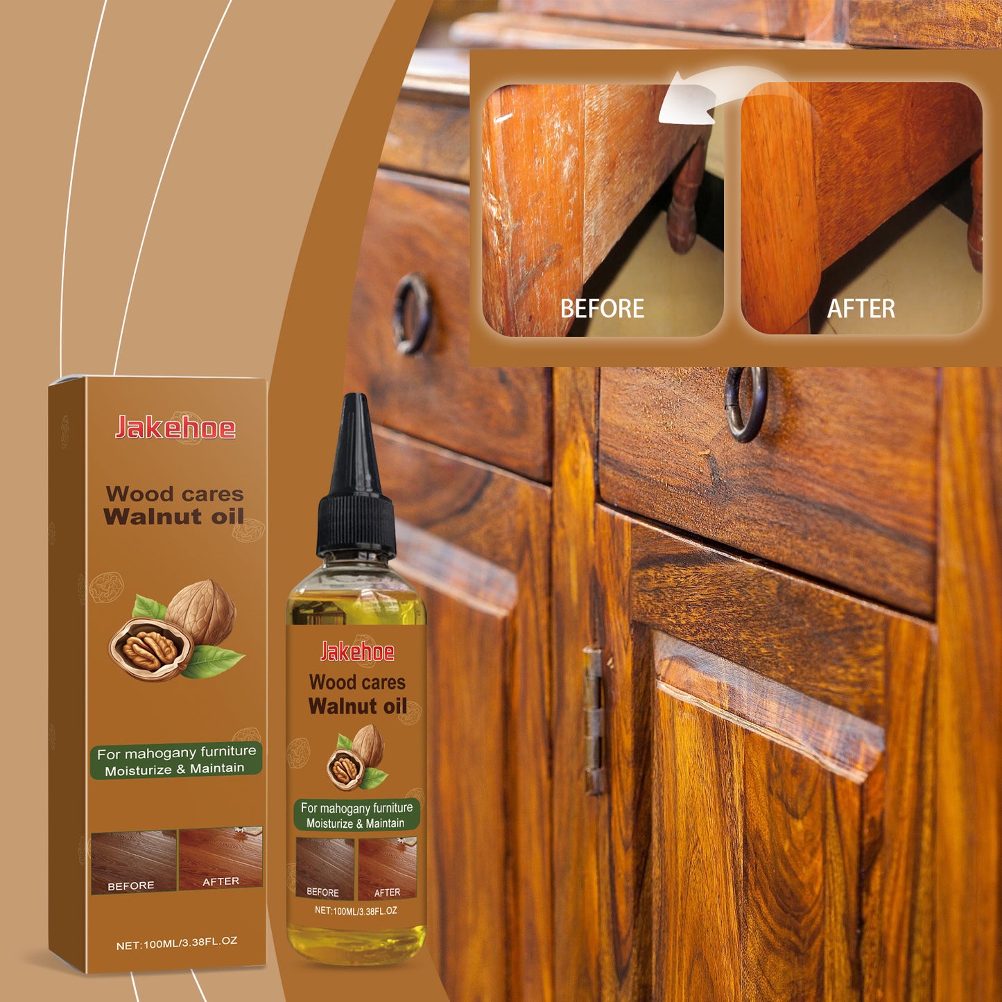 JAKEHOE Wood Furniture Clean And Polish Oil