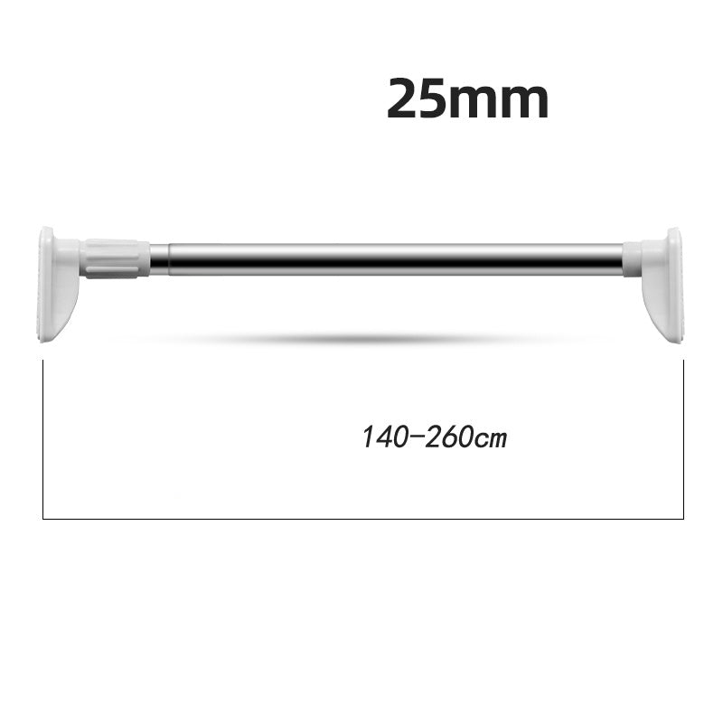 Built-In Spring Stainless Steel Non-Perforated Clothes Rail