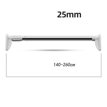 Built-In Spring Stainless Steel Non-Perforated Clothes Rail