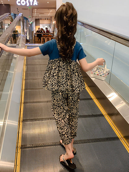 New Modern style summer jumpsuit fashionable girl casual two-piece suit