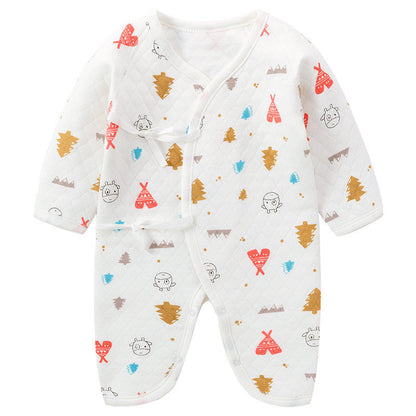 Newborn One-Piece Garment Spring Cotton-Padded Clothes Class A Clothing Bag Fart Suit