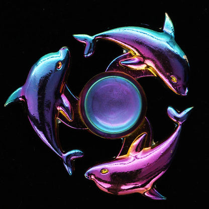 Electroplating colorful fingertip spinning top