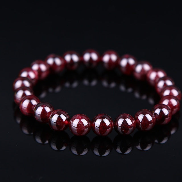 Wine Red Bead Bracelet
