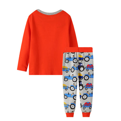 Boys' Stylish Two-piece Pair Of Long-sleeved Trousers