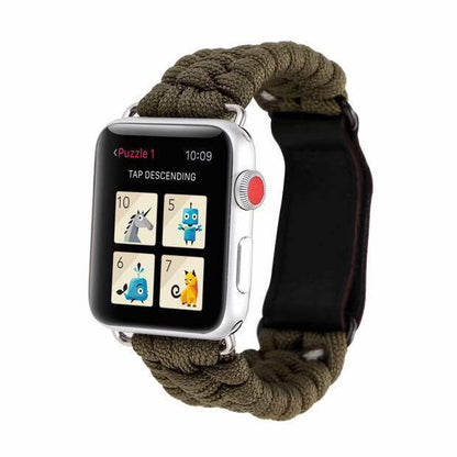 Compatible with Apple, Velcro Braided Umbrella Cord Iwatch Strap