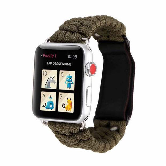 Compatible with Apple, Velcro Braided Umbrella Cord Iwatch Strap