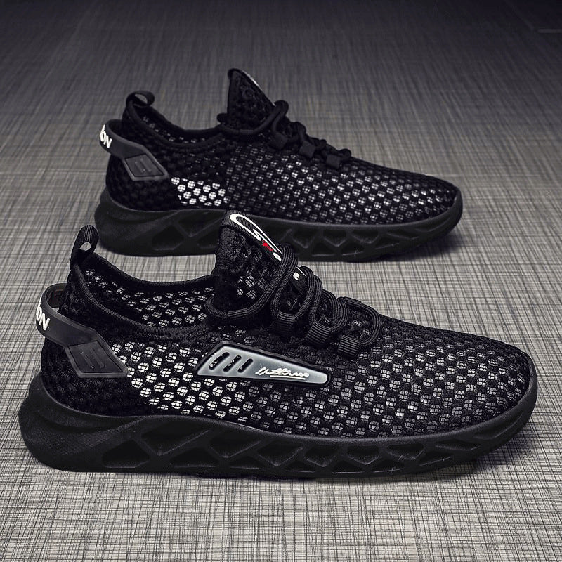 Summer Mesh Breathable Hollow Casual Sports Shoes Men