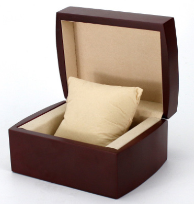 High-end brand packaging gift box High-grade flannel watch wooden box Hot stamping logo OEM square box