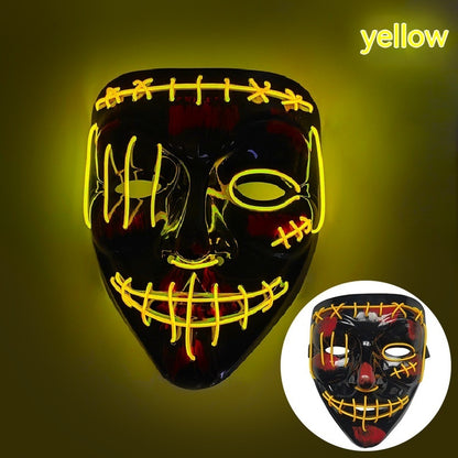 V-shaped Halloween Luminous Mask LED