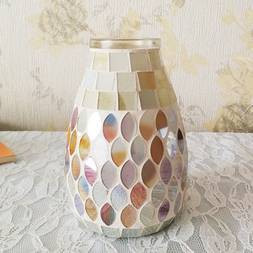 Nordic Light Mosaic Glass Vase Home Office
