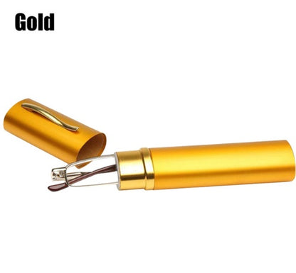 Pen holder reading glasses metal spring foot glasses pen holder portable old glasses