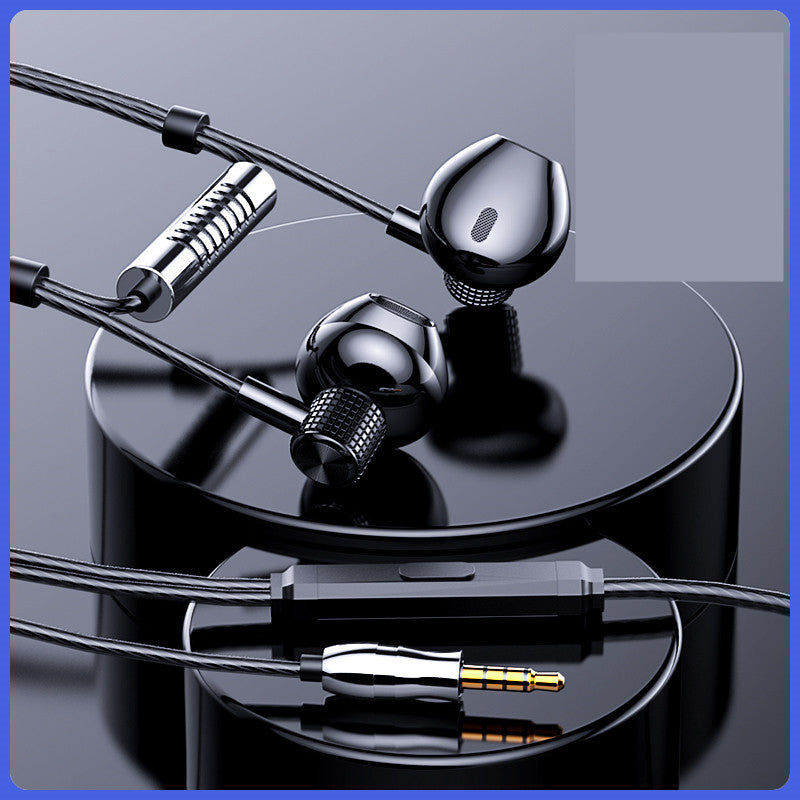 Dual Microphone Sound Card Wired Headset In-ear