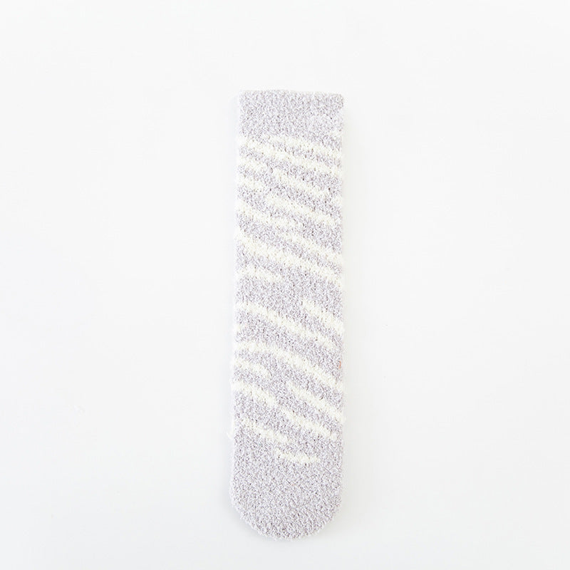 Coral Velvet Warm Sleeping Towel Socks