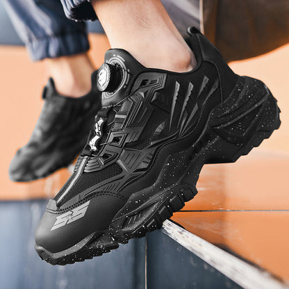 Dad Shoes Casual Mesh Thick Bottom Rotating Button Plus Size Sneakers