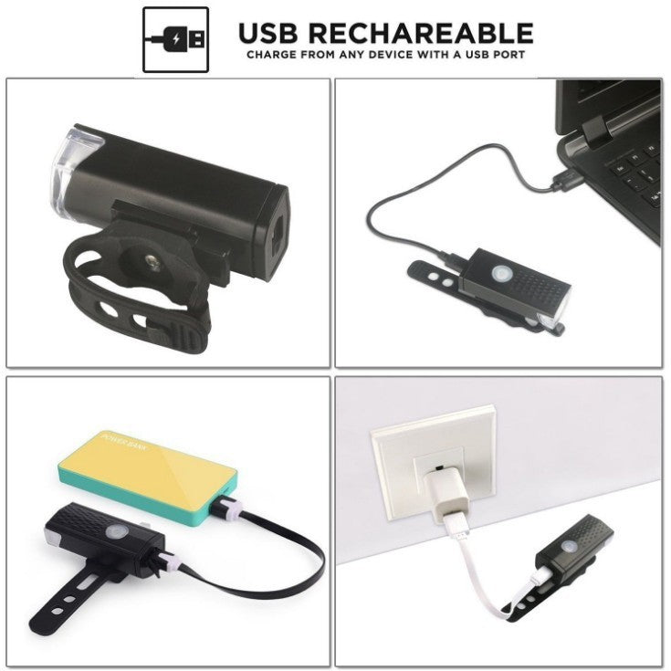 Bicycle headlight USB rechargeable