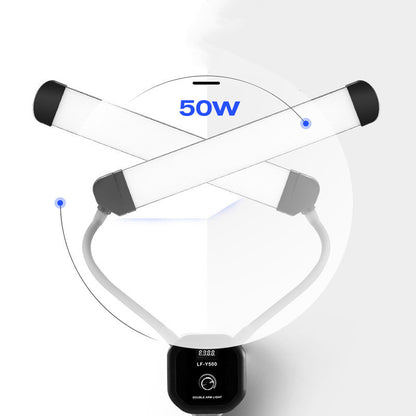 LED Double Head Photography Light 50W Double Arm Fill Light