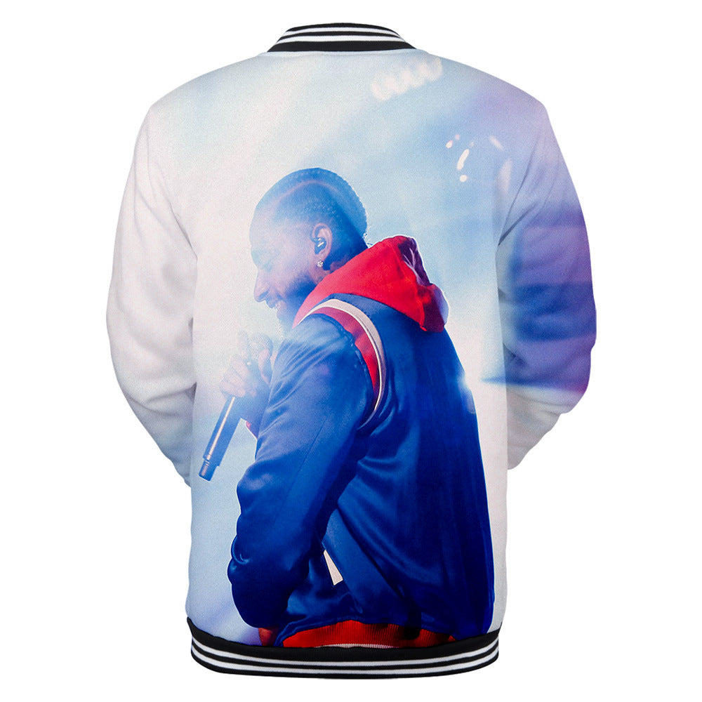 Trendy nipsey hussle casual 3D baseball uniform