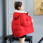 Plus size women's cotton short warm jacket