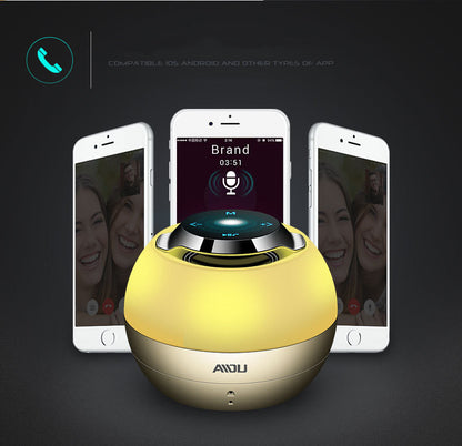 Bluetooth speaker colorful lights subwoofer wireless mobile phone mini audio card portable