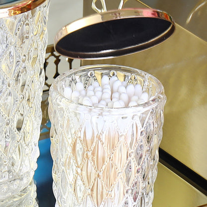 Coffee Table Glass Storage Jar Tooth Swab Cotton Swab Storage Box
