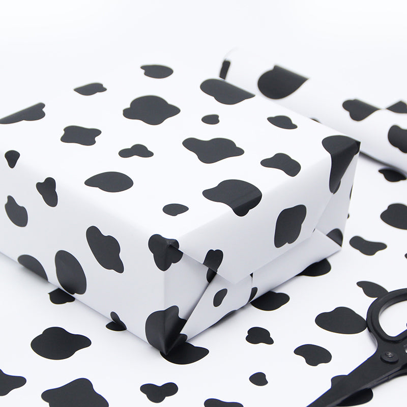 Spotted cow gift box wrapping paper